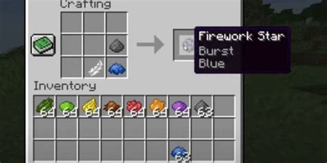 Minecraft How To Make A Firework Star Colored