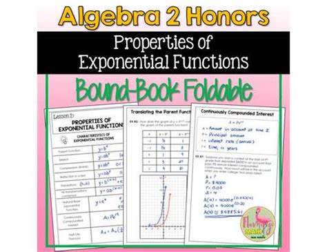 Properties Of Exponential Functions Foldable By Jean Adams TpT