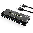 USB 3 0 Switch Selector ABLEWE KVM Switcher Adapter 4 Port USB