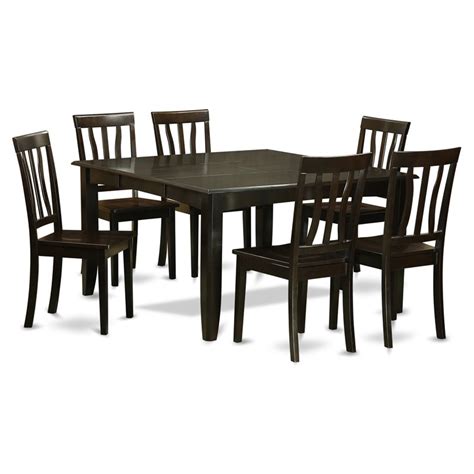 East West Furniture Parfait Piece Dining Set With Wood Seat In