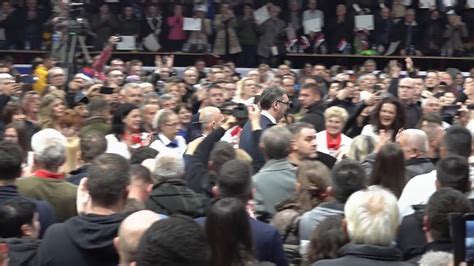 Serbian President Speaks At Final Rally Of The Serbian Progressive