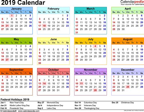 2019 Calendar Free Png Image Png All