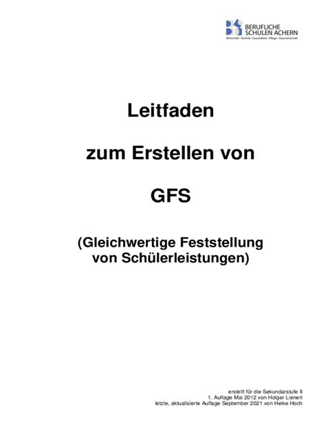 Ausf Llbar Online Leitfaden Zum Erstellen Von Gfs Fax Email Drucken