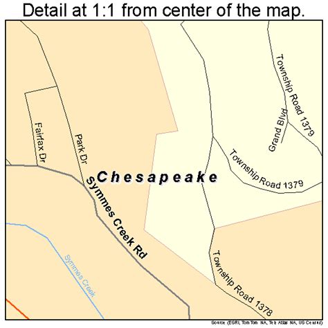 Chesapeake Ohio Street Map 3913904