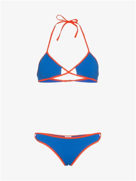 ACK Linea Contrast String Bikini Browns