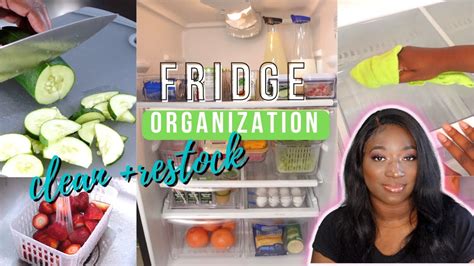 Super Satisfying Fridge Clean Restock Organize Aesthetic Budget