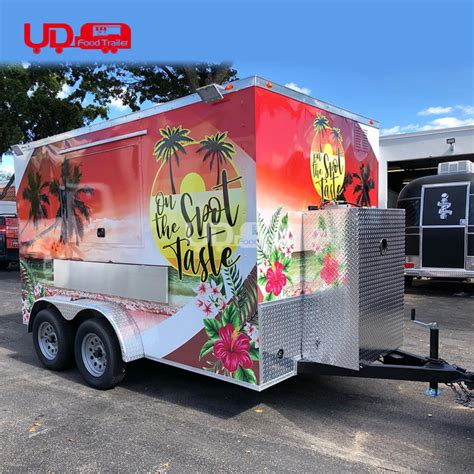 Ud Custom Food Trailer Pizza Tacos Cart Bbq Hot Dog Cart Street Burger