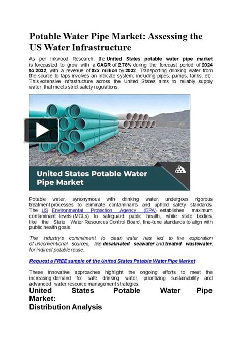 PPT Potable Water Pipe Market Assessing The US Water Infrastructure