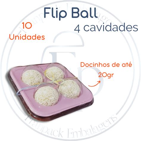 10un Flip Ball 4 Cavidades Cores Flip Festas Confeipackk Embalagens