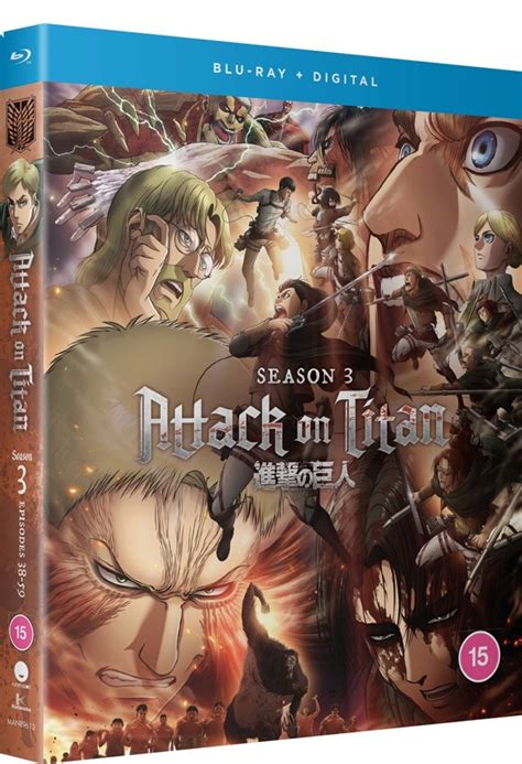 Attack On Titan Complete Season 3 Blu Ray Box Set Free Shipping