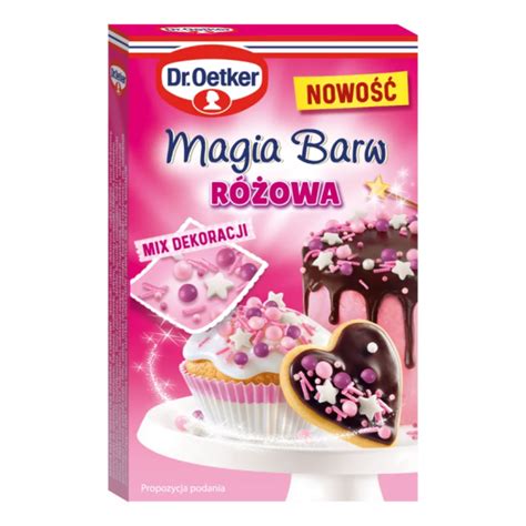 Posypka Cukrowa Na Tort Magia Barw R Owa Mix G Dr Oetker Posypki