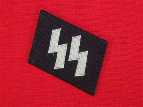 Waffen Ss Bevo Weave Runes Collar Tab For An Enlisted Man In General