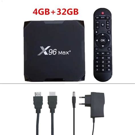 Ue Plug 4G 32G Boîtier Smart TV X96 MAX Plus Android 9 0 Amlogic