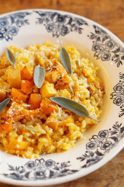 Risotto Met Pompoen En Salie Uit De Oven Vegetarisch Eten Eten