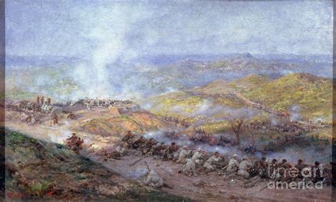 A Scene From The Russo Turkish War In 1877 78 1884 Painting By Pawel