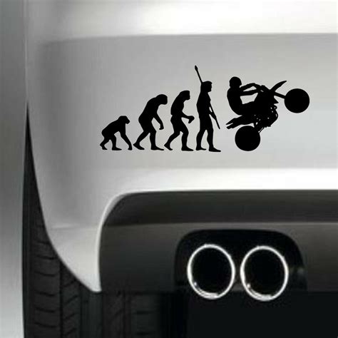 Evolution Bike BUMPER STICKER FUNNY CAR WINDOW PAINTWORK STICKER VINYL