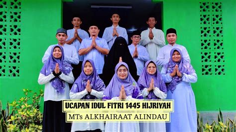 Ucapan Hari Raya Idul Fitri Hijriyah Mts Alkhairaat Alindau