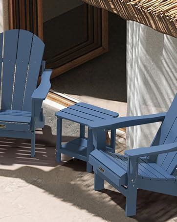 Amazon Serwall Folding Adirondack Chair With Side Table Piece