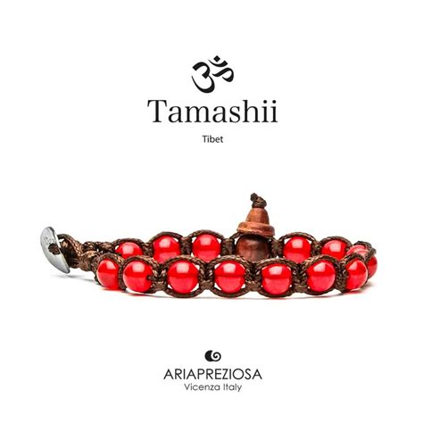 Tamashii Agata Rosso Passione Mm Bracciali Agata Perle