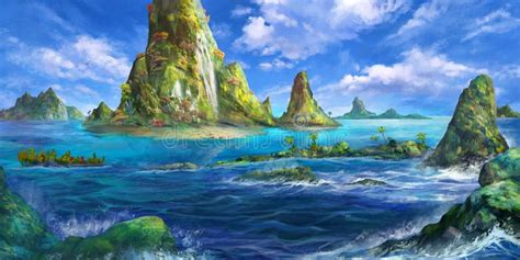 Fantasy Island Fantasy Digital Background Art & Collectibles ...