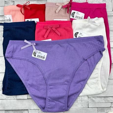 6 lı Gümüş Bayan Fitilli Bikini Külot Karışık renk İç Giyim Pazarım