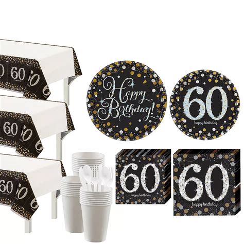 Sparkling Celebration 60th Birthday Party Kit For 32 Guests Happy