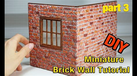 How To Make Miniature Brick Wall DIY Dollhouse Part 3 YouTube