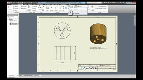 Creating Technical Drawings In Autodesk Inventor Tutorial Youtube