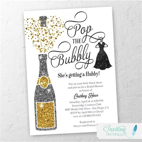 Pop The Bubbly She S Getting A Hubby Etsy