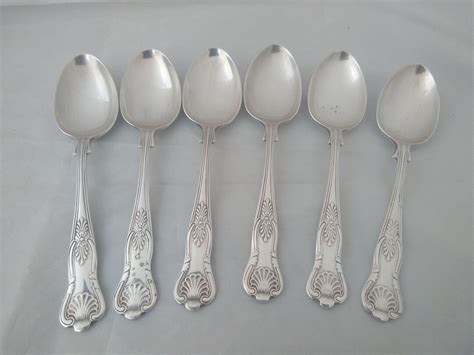 Set Of Silver Plated Kings Pattern Dessert Spoons Epns A Etsy