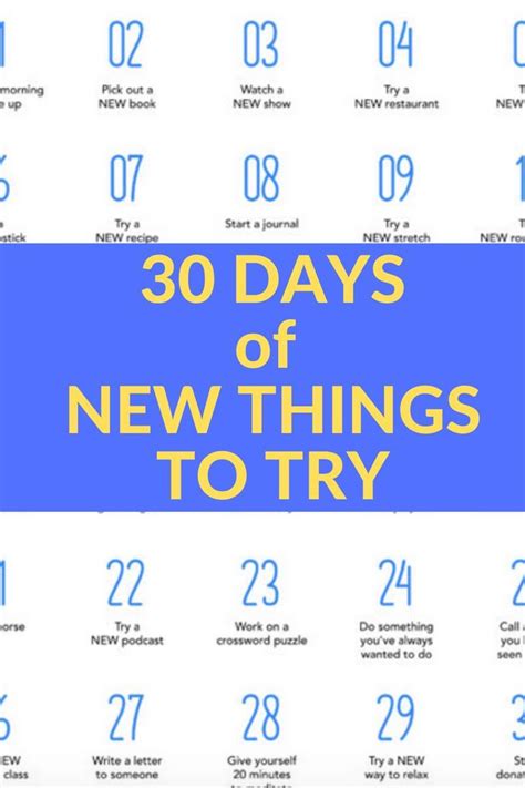 30 Days Of New Things To Try Stylish Life For Moms New Things To Try Things To Do When