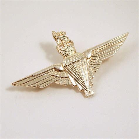 Sterling Silver Parachute Regiment Cap Badge Brooch Fitting The