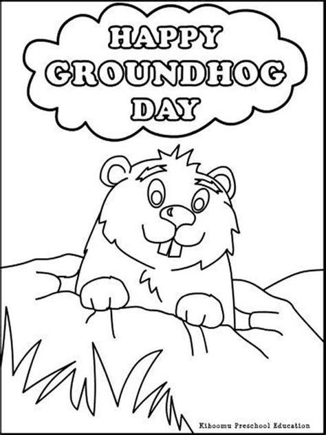 Groundhog Day coloring pages