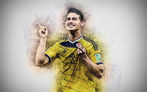 Download wallpapers James Rodriguez, 4k, Colombian football team ...