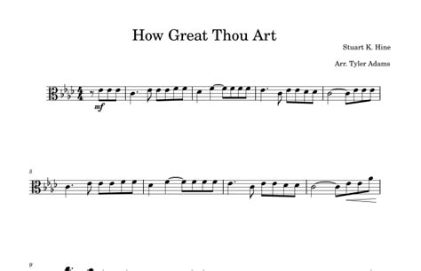 How Great Thou Art Viola Solo Arr Tyler Adams Sheet Music Stuart