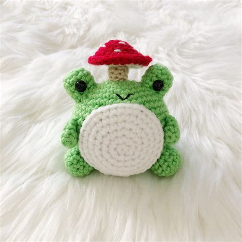 Frog Mushroom Poppable Plushie Crochet Amigurumi cottage Core - Etsy | Crochet frog, Diy crochet ...