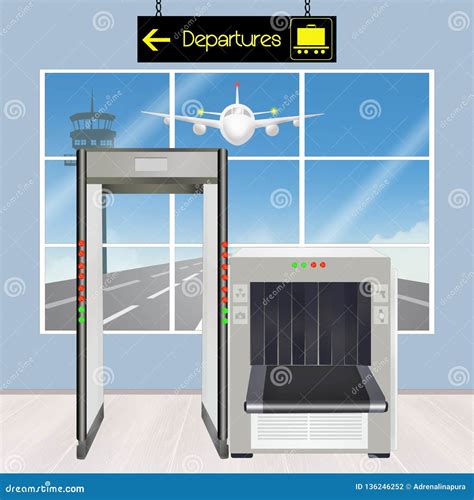 Airport security scanner stock illustration. Illustration of travel ...