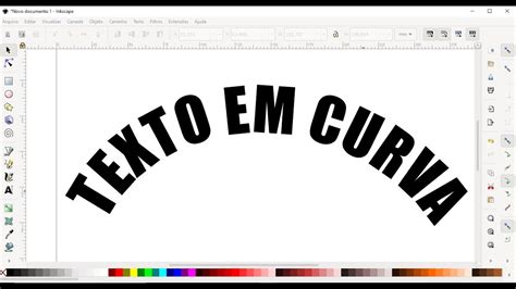 Como Criar Texto Em Curva No Inkscape Muito Rapido Youtube