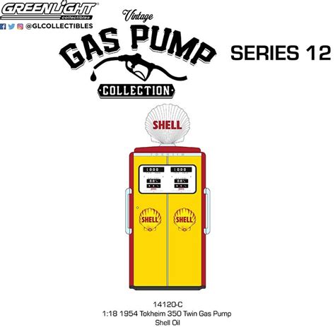 GreenLight Vintage Gas Pumps Series 12 1954 Tokheim 350 Twin Gas Pump