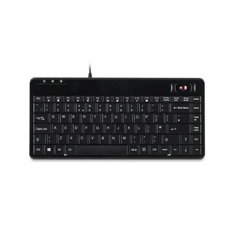 Perixx Periboard H Plus Wired Mini Keyboard With Trackball And Usb