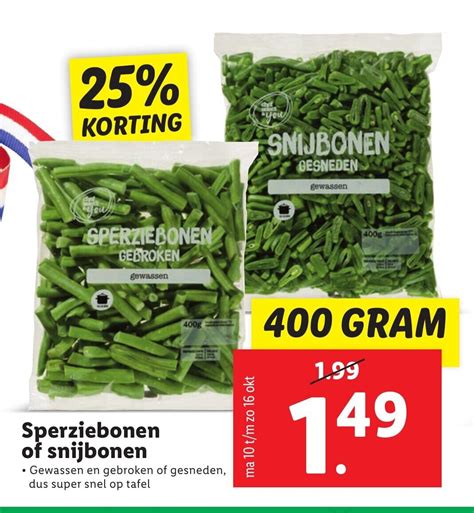 Sperziebonen Of Snijbonen Gram Aanbieding Bij Lidl