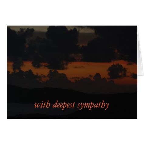 Sympathy With Deepest Sympathy Sunset Card Zazzle