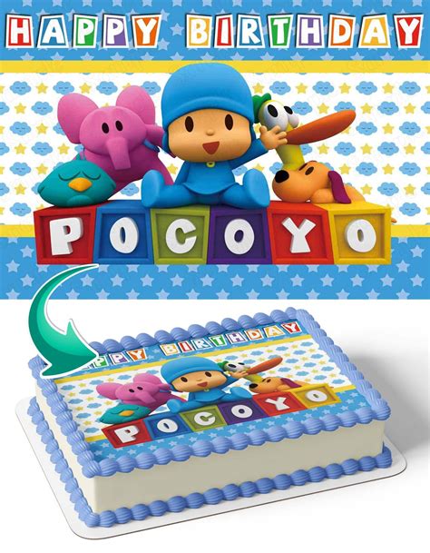 Pocoyo Friends Kids Edible Image Cake Topper Personalized Birthday