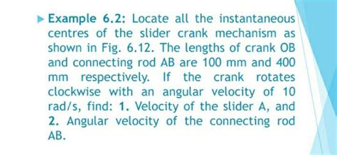 Solved Example Locate All The Instantaneous Centres Of Chegg