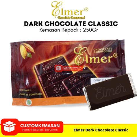 Jual Elmer Compound Dark Chocolate Repack Gr Elmer Compound