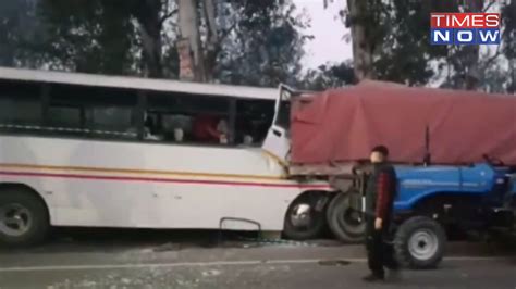 Punjab Accident News 3 Dead 10 Injured After Collision Between Bus