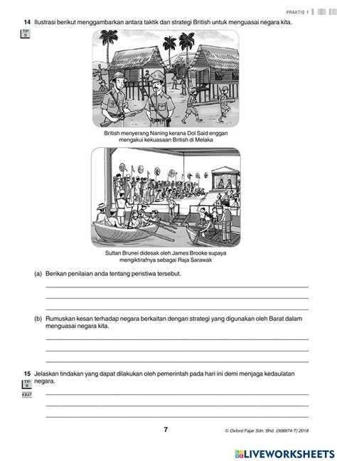 Latihan Sejarah Ting 3 Bab 1 Kedatangan Kuasa Barat Online Exercise For