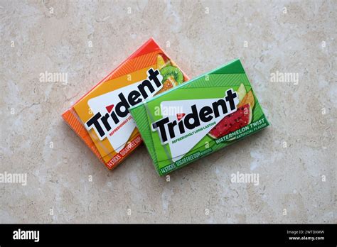 Kyiv Ukraine November 27 2023 Trident Chewing Gum Pack Trident Is