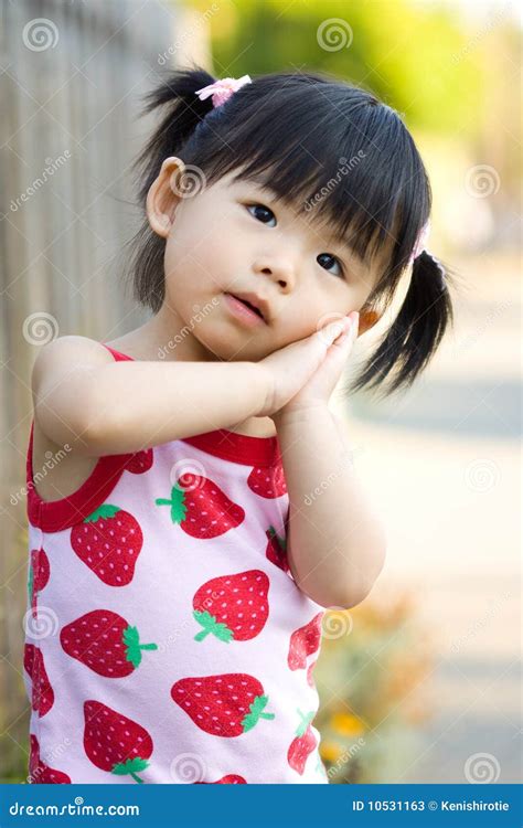 Little Asian Chinese Baby Girl Stock Image Image Of People Face