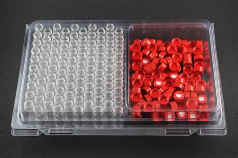 Vial Kit Clear Glass 2 0ml Screw Top Wide Opening Vial Screw Cap 9 Mm Red Polypropylene W